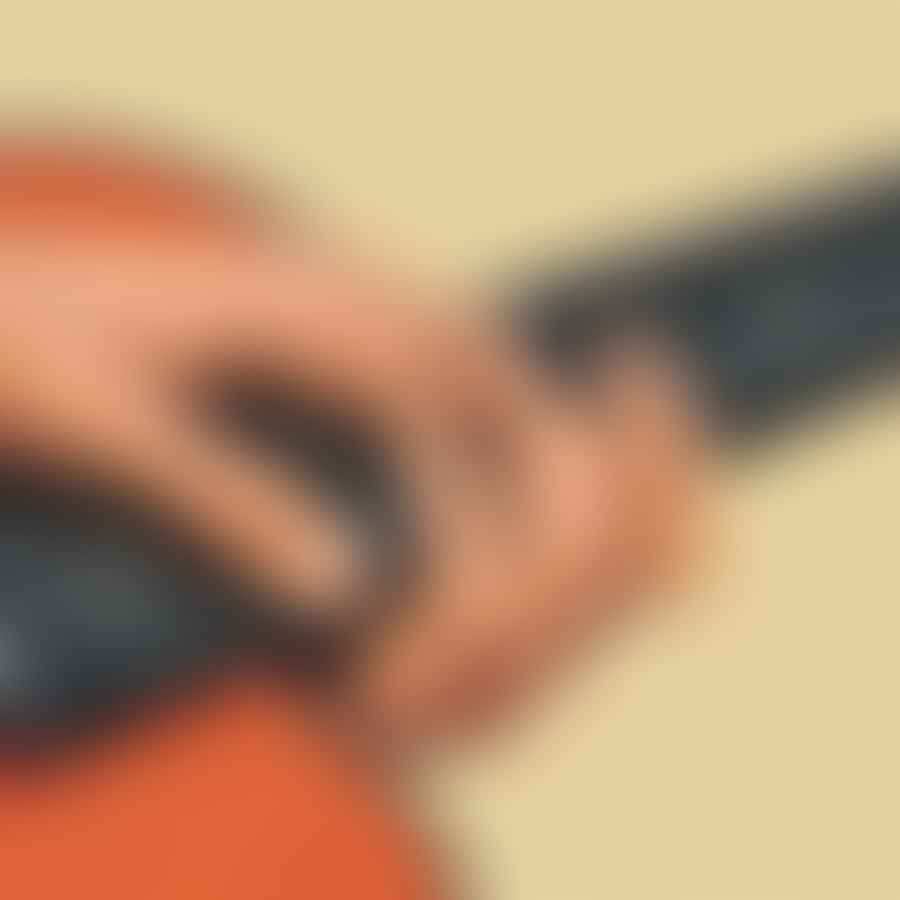 Close-up of fingers correctly positioned on the guitar fretboard for A7 chord