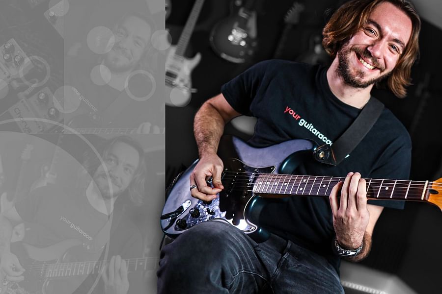 Kurt Cobain playing guitar