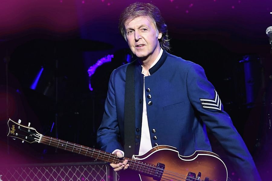 Paul McCartney playing bass