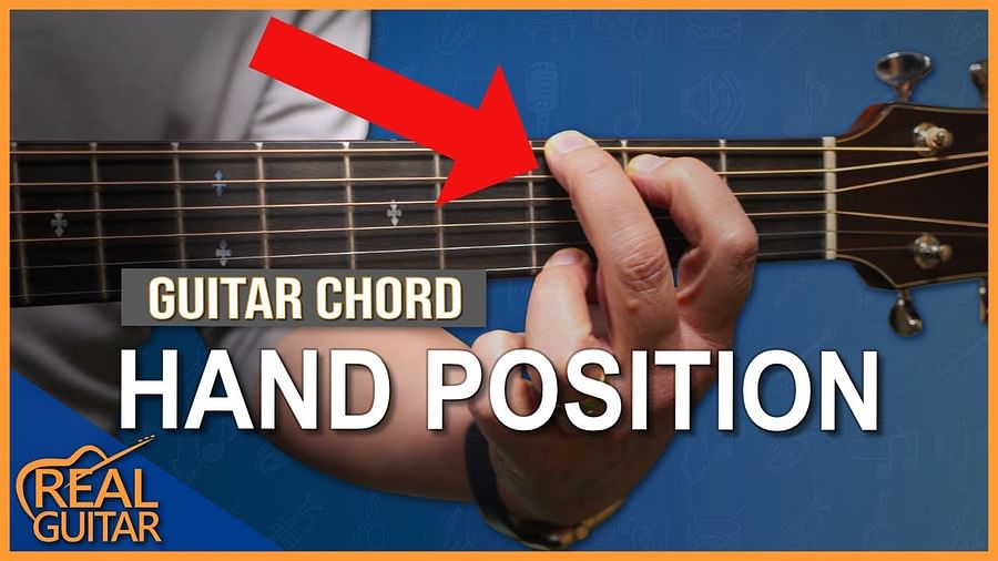 Adjusting finger placement on guitar