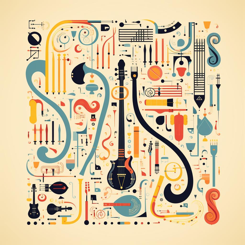 A graphic representation of the musical alphabet